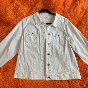 white denim jacket